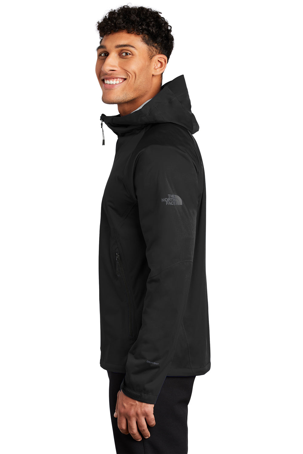 The North Face Mens All Weather DryVent Stretch Full Zip Hooded Jacket Black Side