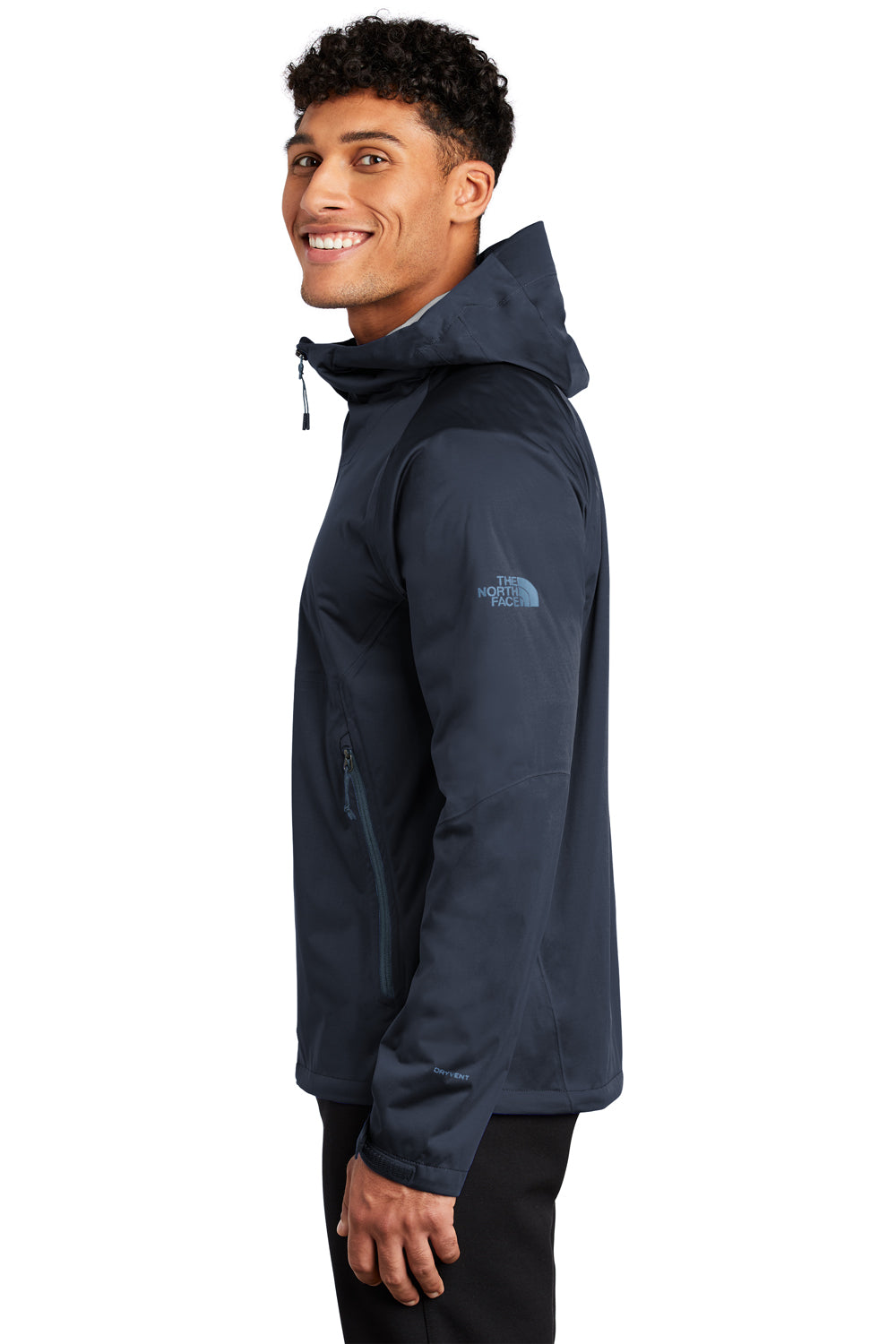 The North Face Mens All Weather DryVent Stretch Full Zip Hooded Jacket Urban Navy Blue Side