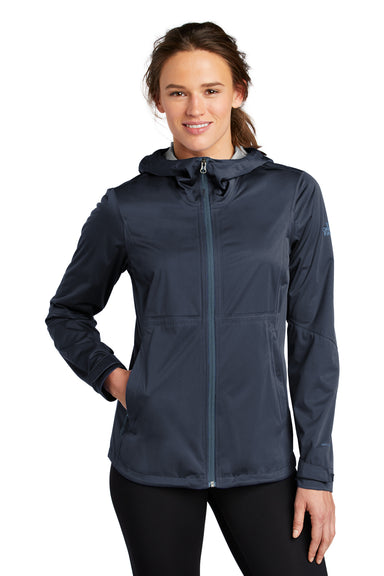 The North Face Womens All Weather DryVent Stretch Full Zip Hooded Jacket Urban Navy Blue Front