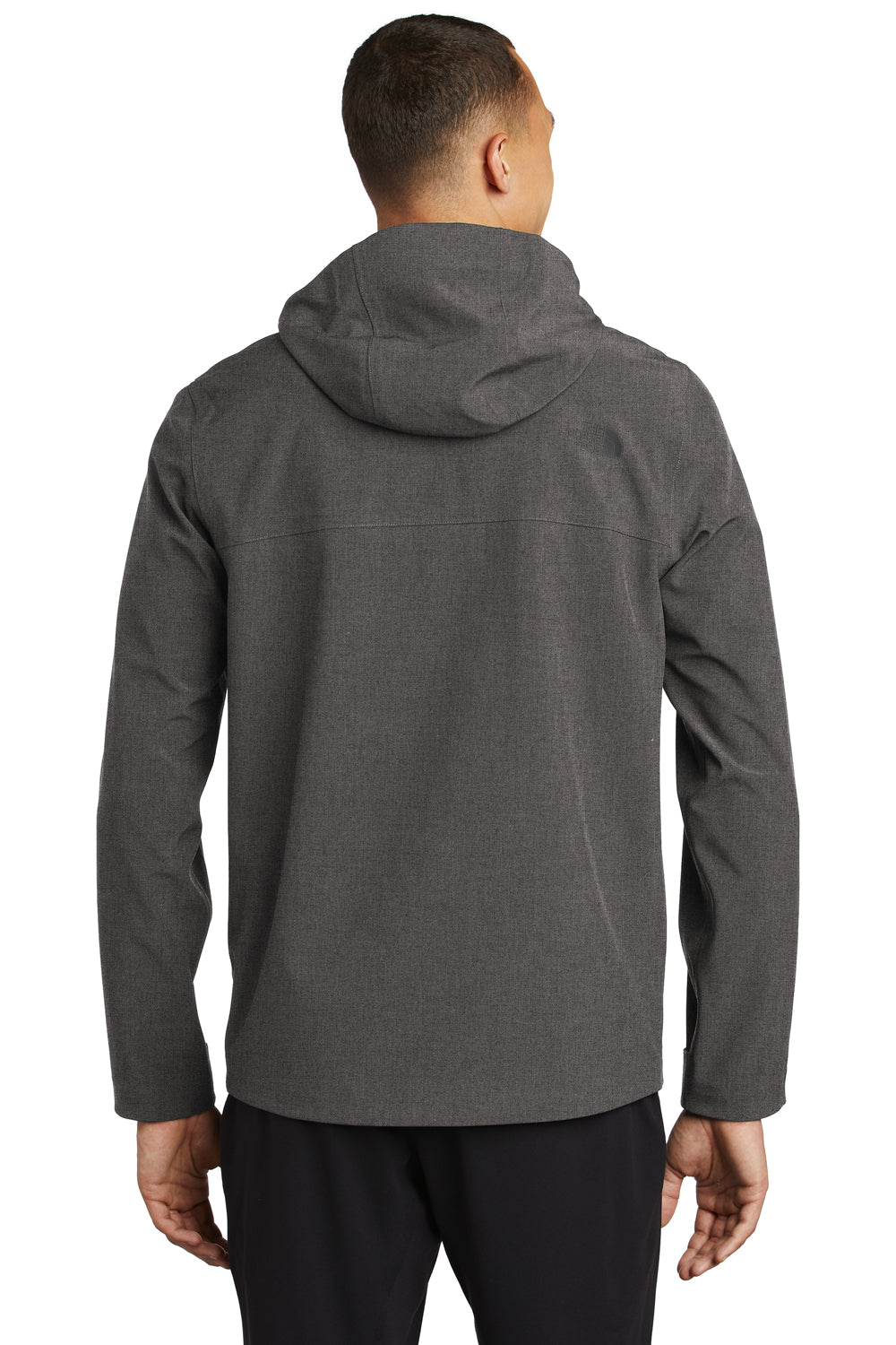 The North Face Mens Apex DryVent Full Zip Hooded Jacket Heather Dark Grey Side