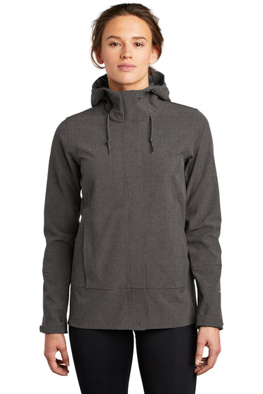 The North Face Womens Apex DryVent Full Zip Hooded Jacket Heather Dark Grey Front
