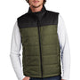 The North Face Mens Water Resistant Everyday Insulated Full Zip Vest - Burnt Olive Green