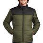 The North Face Mens Water Resistant Everyday Insulated Full Zip Jacket - Burnt Olive Green