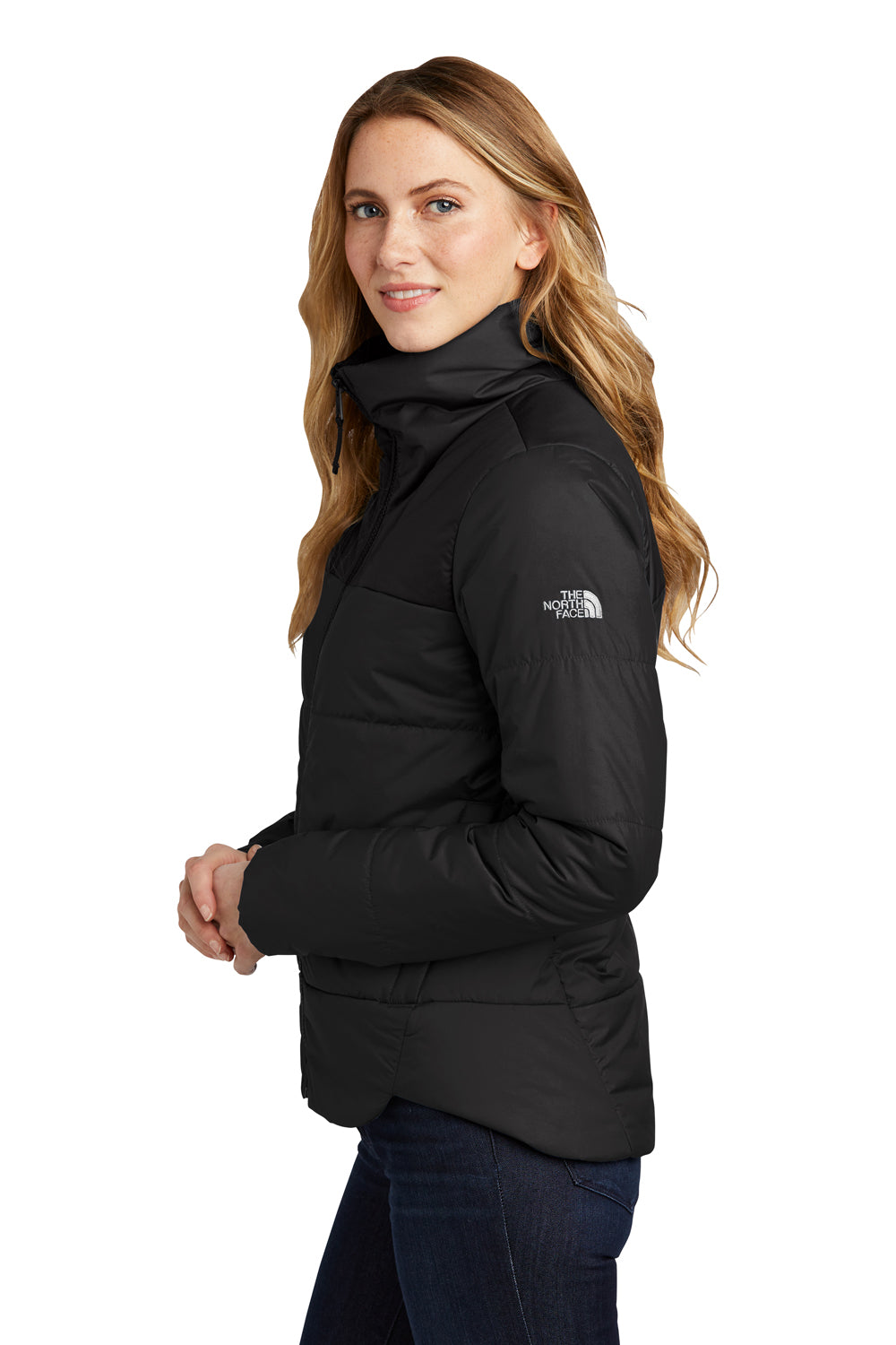 The North Face Womens Everyday Insulated Full Zip Jacket Black Side