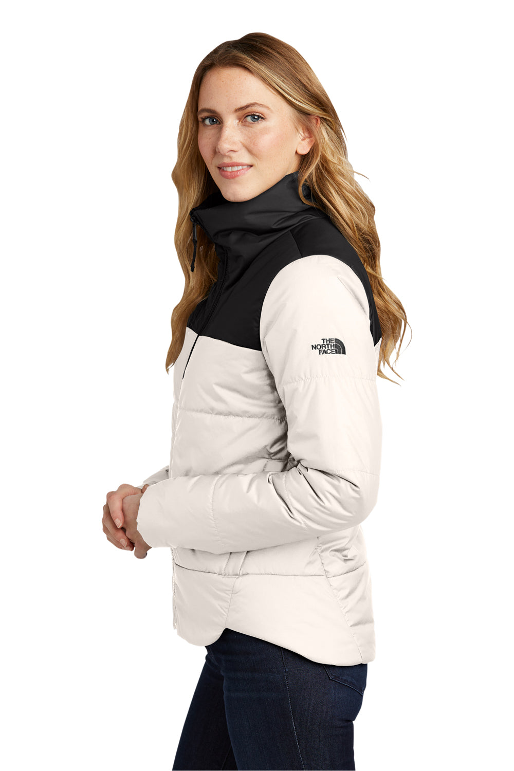The North Face Womens Everyday Insulated Full Zip Jacket Vintage White Side