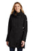 The North Face Womens City Full Zip Hooded Trench Coat Black Front