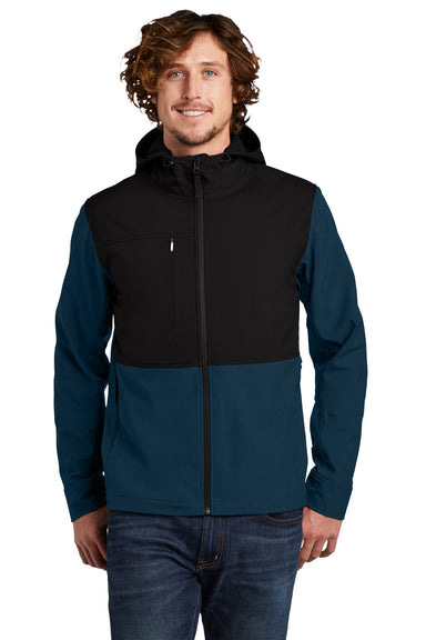 The North Face Mens Castle Rock Full Zip Hooded Jacket Blue Wing Front