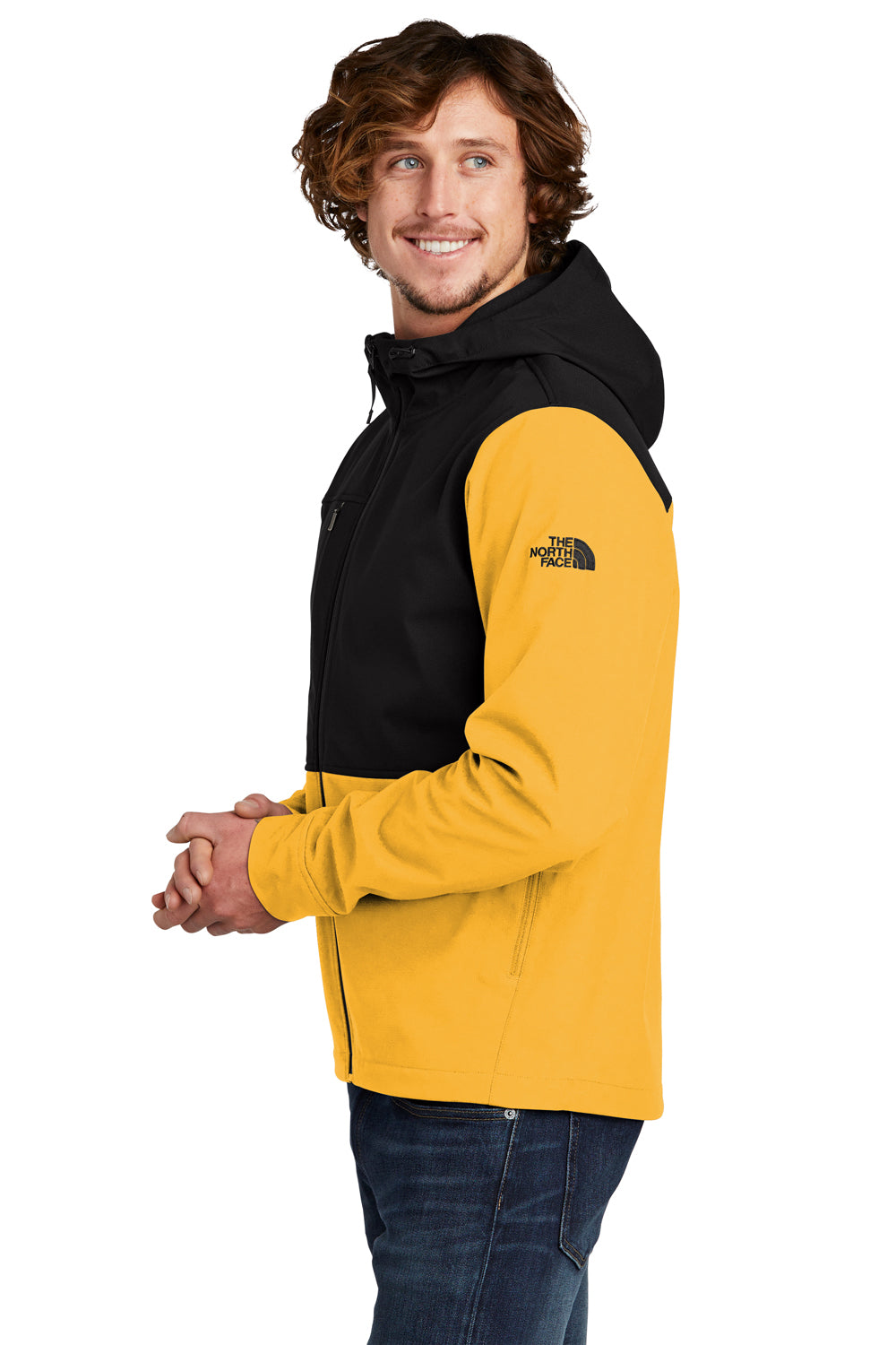 The North Face Mens Castle Rock Full Zip Hooded Jacket Yellow Side