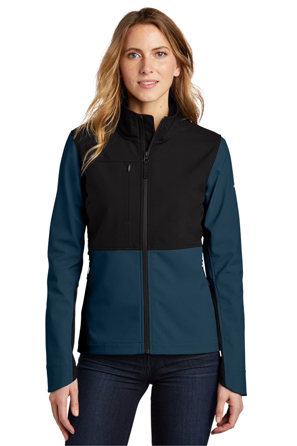 The North Face Womens Castle Rock Full Zip Jacket Blue Wing Front