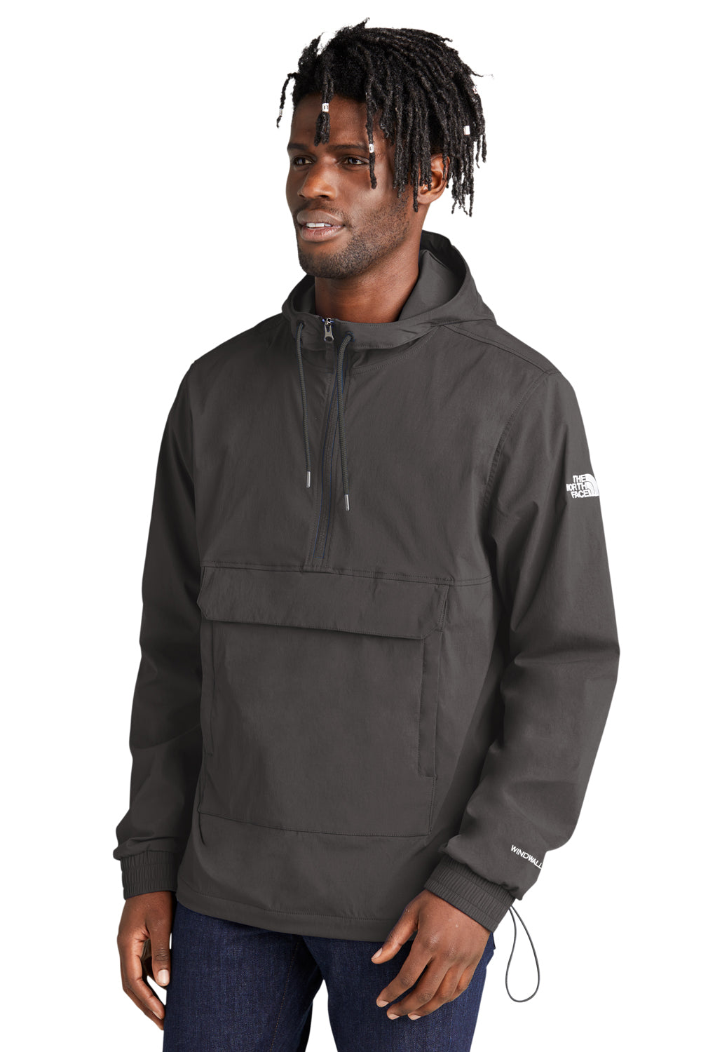 The North Face NF0A5IRW Packable Travel Anorak Hooded Jacket Asphalt Grey 3Q