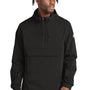 The North Face Mens Wind & Water Resistant Packable 1/4 Zip Anorak Hooded Jacket - Black - Closeout