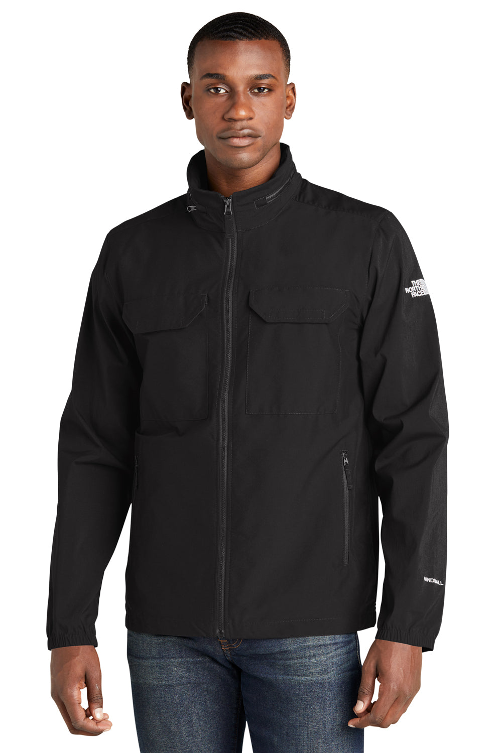 The North Face NF0A5ISG Packable Travel Full Zip Jacket Black Front