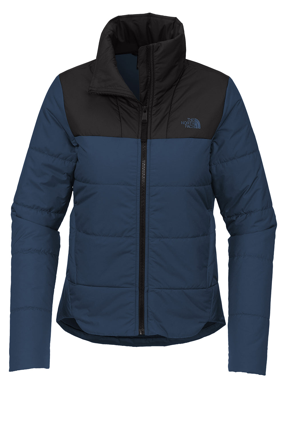 The North Face NF0A7V6K Womens Everyday Insulated Full Zip Jacket Shady Blue Flat Front