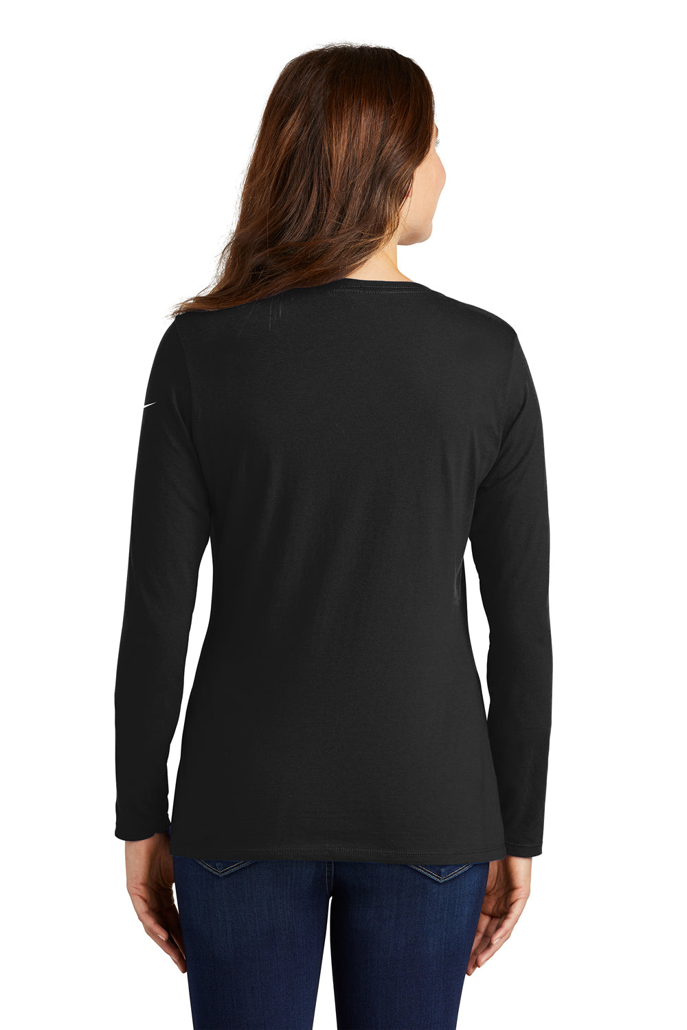 Nike Womens Core Long Sleeve Scoop Neck T-Shirt Black Side