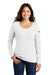 Nike Womens Core Long Sleeve Scoop Neck T-Shirt White Front