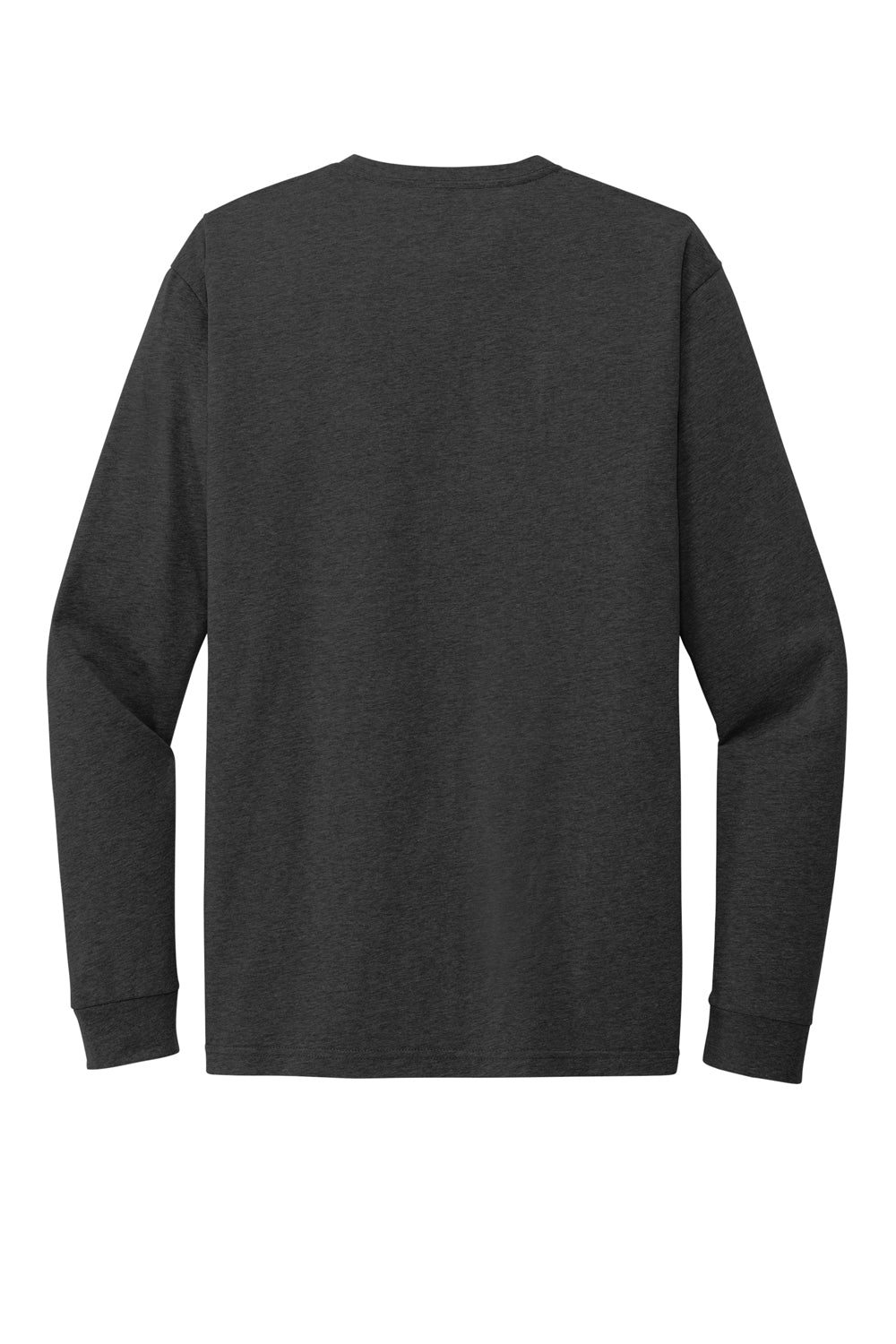 Next Level NL6211 Mens CVC Long Sleeve Crewneck T-Shirt Charcoal Grey Flat Back