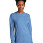 Next Level Mens CVC Long Sleeve Crewneck T-Shirt - Heather Columbia Blue