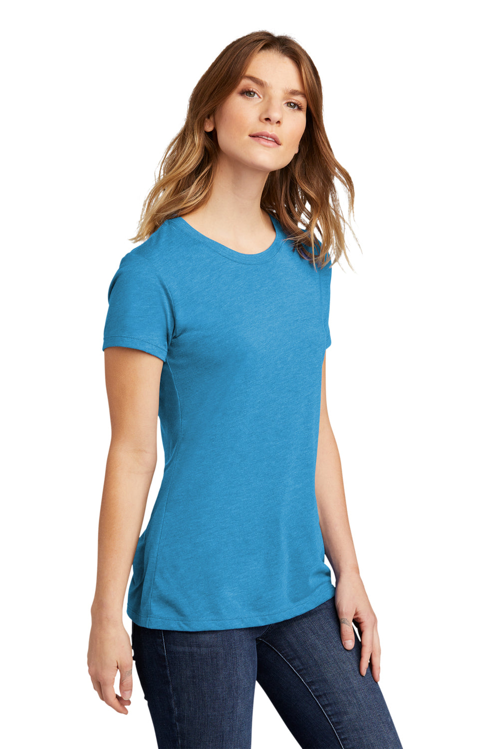 Next Level NL6710/6710 Mens Jersey Short Sleeve Crewneck T-Shirt Vintage Turquoise Blue 3Q