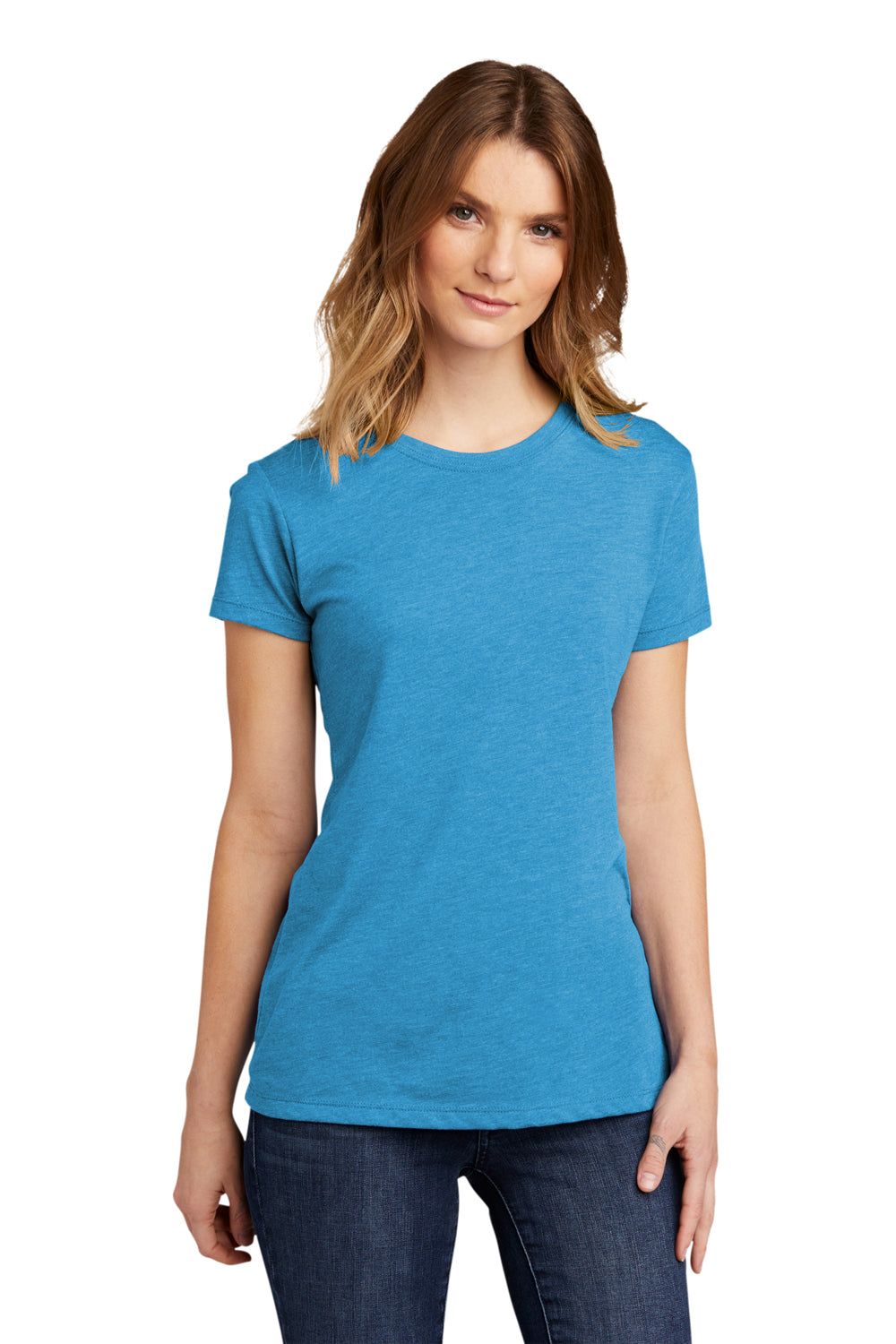 Next Level NL6710/6710 Mens Jersey Short Sleeve Crewneck T-Shirt Vintage Turquoise Blue Front