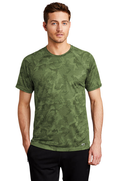 Ogio Mens Endurance Pulse Phantom Short Sleeve Crewneck T-Shirt Grit Green Camo Front