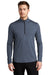 Ogio Mens Endurance Force 1/4 Zip Sweatshirt Heather Indigo Blue Front