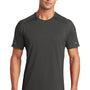 Ogio Mens Endurance Level Moisture Wicking Mesh Short Sleeve Crewneck T-Shirt - Tarmac Grey