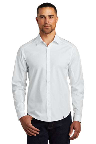 Ogio Mens Commuter Long Sleeve Button Down Shirt White Front