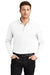 Ogio Mens Caliber 2.0 Long Sleeve Polo Shirt Bright White Front