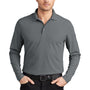 Ogio Mens Caliber 2.0 Moisture Wicking Long Sleeve Polo Shirt - Diesel Grey