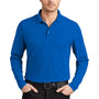 Ogio Mens Caliber 2.0 Moisture Wicking Long Sleeve Polo Shirt - Electric Blue