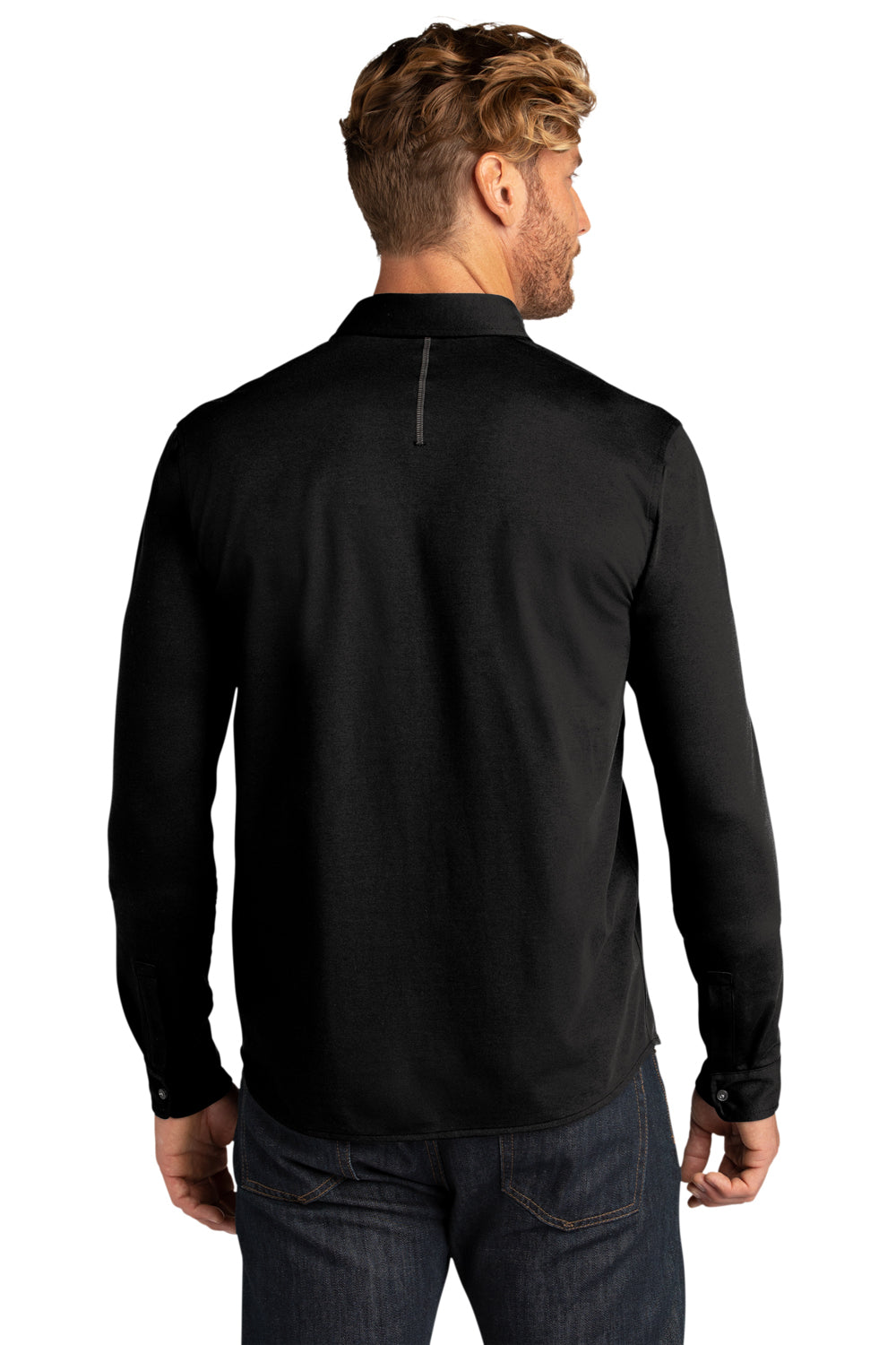 Ogio Mens Code Stretch Long Sleeve Button Down Shirt Blacktop Side