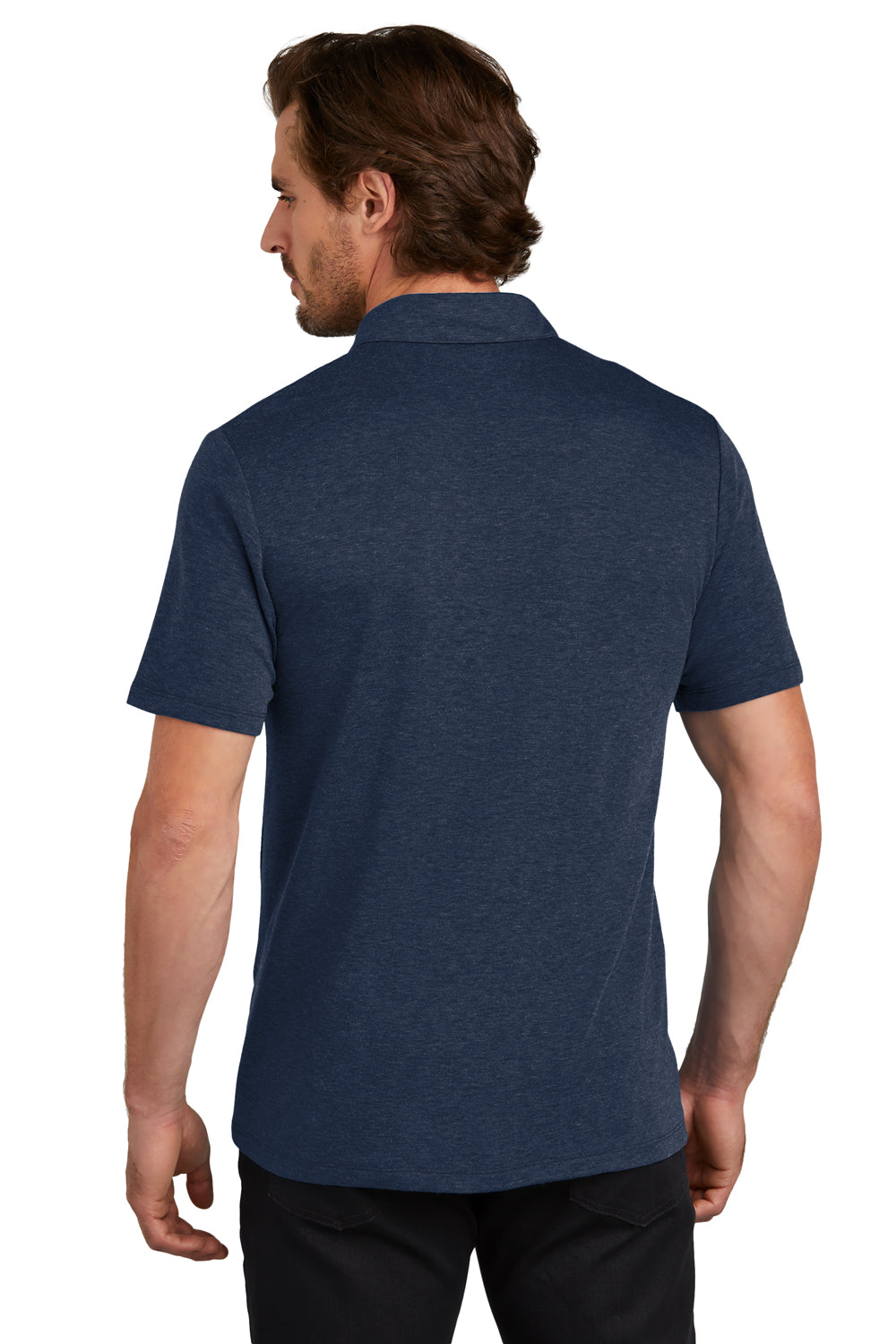Ogio Mens Command Short Sleeve Polo Shirt River Navy Blue Back
