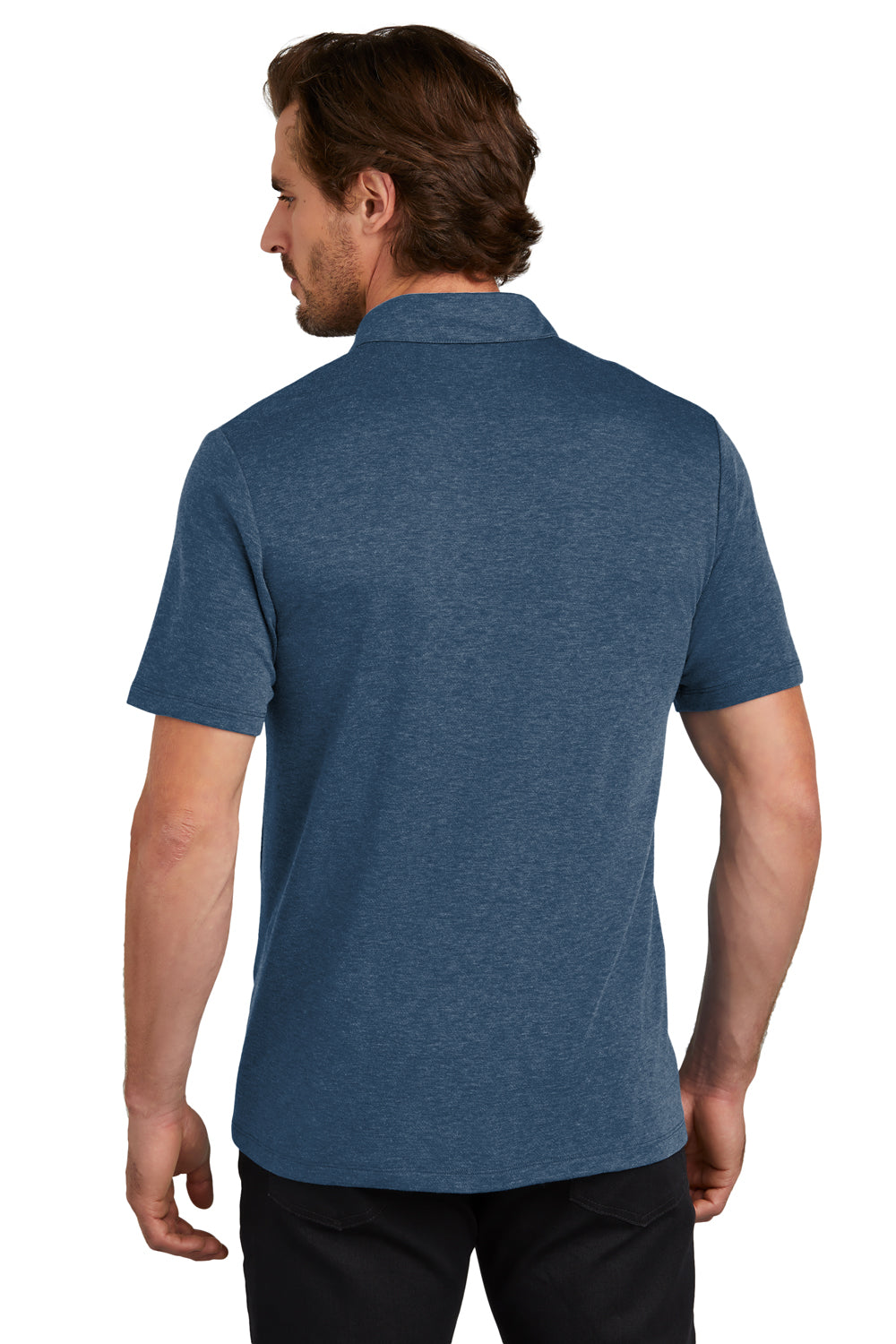 Ogio Mens Command Short Sleeve Polo Shirt Spar Blue Back