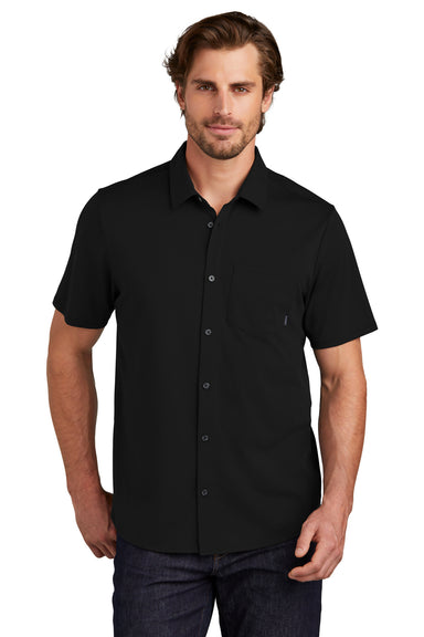 Ogio Mens Extend Short Sleeve Button Down Shirt Blacktop Front