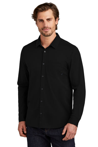 Ogio Mens Extend Long Sleeve Button Down Shirt Blacktop Front