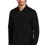 Ogio Mens Extend Long Sleeve Button Down Shirt w/ Pocket - Blacktop