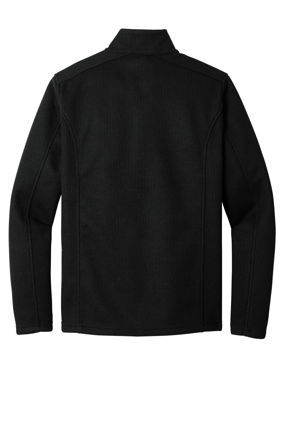 Ogio OG729 Mens Grit Fleece 1/4 Zip Sweatshirt Blacktop Flat Back