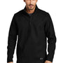 Ogio Mens Grit Fleece 1/4 Zip Sweatshirt - Blacktop