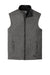 Ogio OG730 Mens Grit Fleece Full Zip Vest Heather Diesel Grey Flat Front