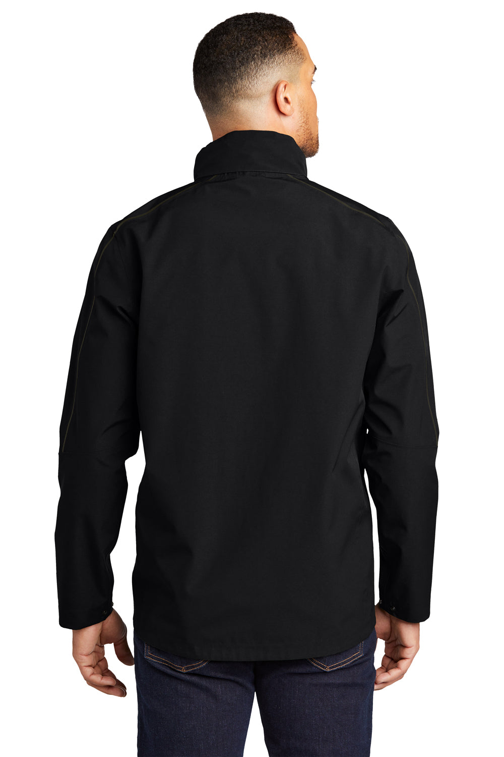 Ogio Mens Utilitarian Full Zip Hooded Jacket Blacktop Side