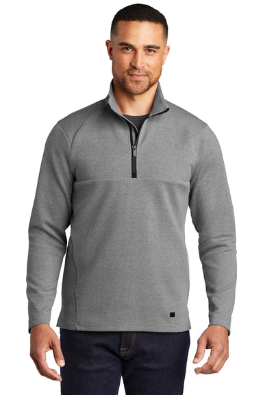 Ogio Mens Transition 1/4 Zip Sweatshirt Heather Petrol Grey Front