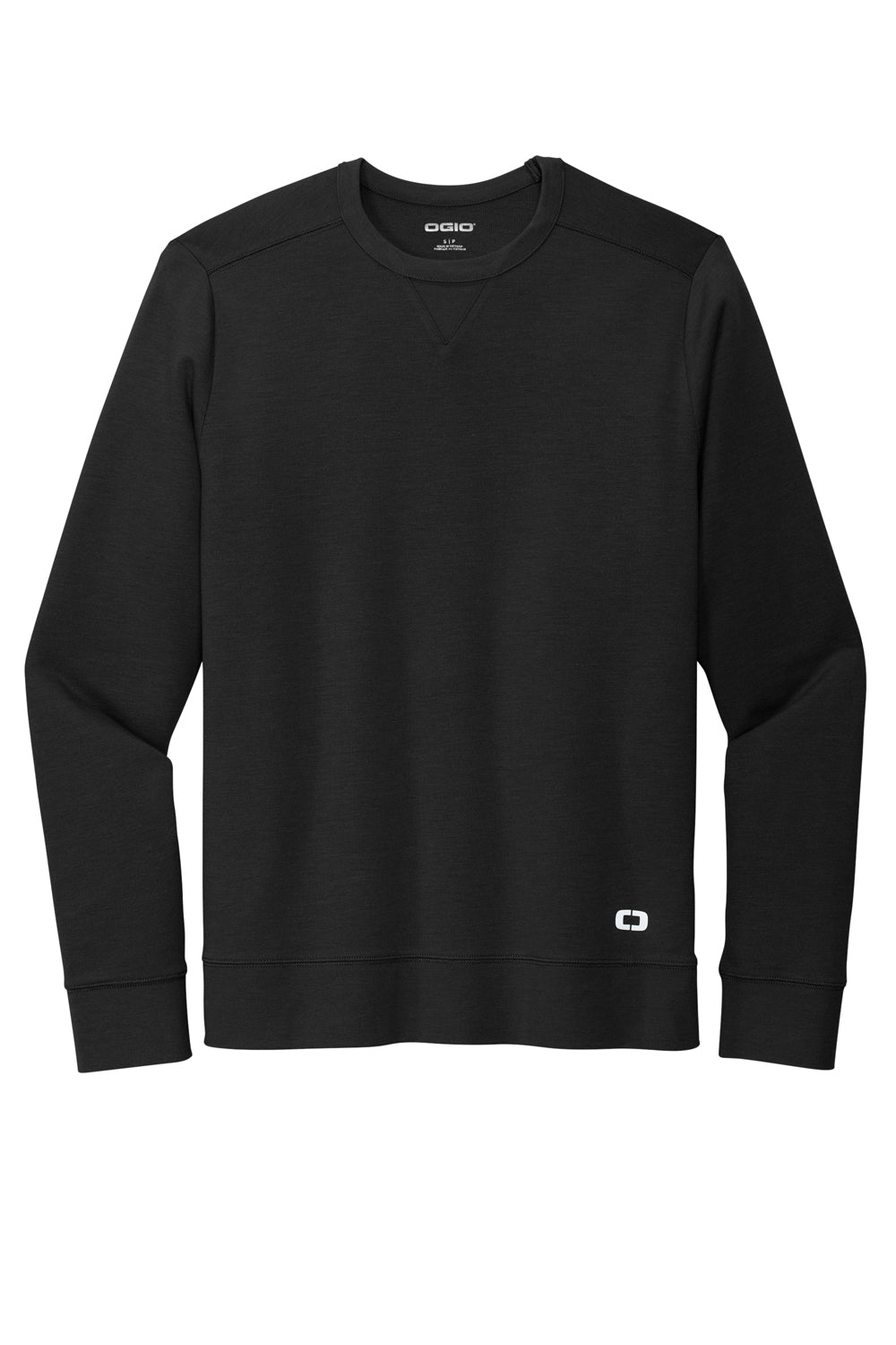 Ogio OG825 Luuma Flex Crewneck Sweatshirt Blacktop Flat Front