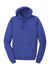 Port & Company Mens Beach Wash Fleece Hooded Sweatshirt Hoodie Iris Blue Flat Front