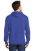 Port & Company Mens Beach Wash Fleece Hooded Sweatshirt Hoodie Iris Blue Back