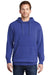 Port & Company Mens Beach Wash Fleece Hooded Sweatshirt Hoodie Iris Blue Front
