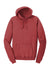 Port & Company Mens Beach Wash Fleece Hooded Sweatshirt Hoodie Rock Red Flat Front