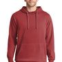 Port & Company Mens Beach Wash Fleece Hooded Sweatshirt Hoodie - Rock Red