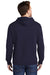 Port & Company Mens Beach Wash Fleece Hooded Sweatshirt Hoodie True Navy Blue Back