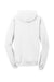 Port & Company Mens Beach Wash Fleece Hooded Sweatshirt Hoodie White Flat Back