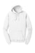 Port & Company Mens Beach Wash Fleece Hooded Sweatshirt Hoodie White Flat Front